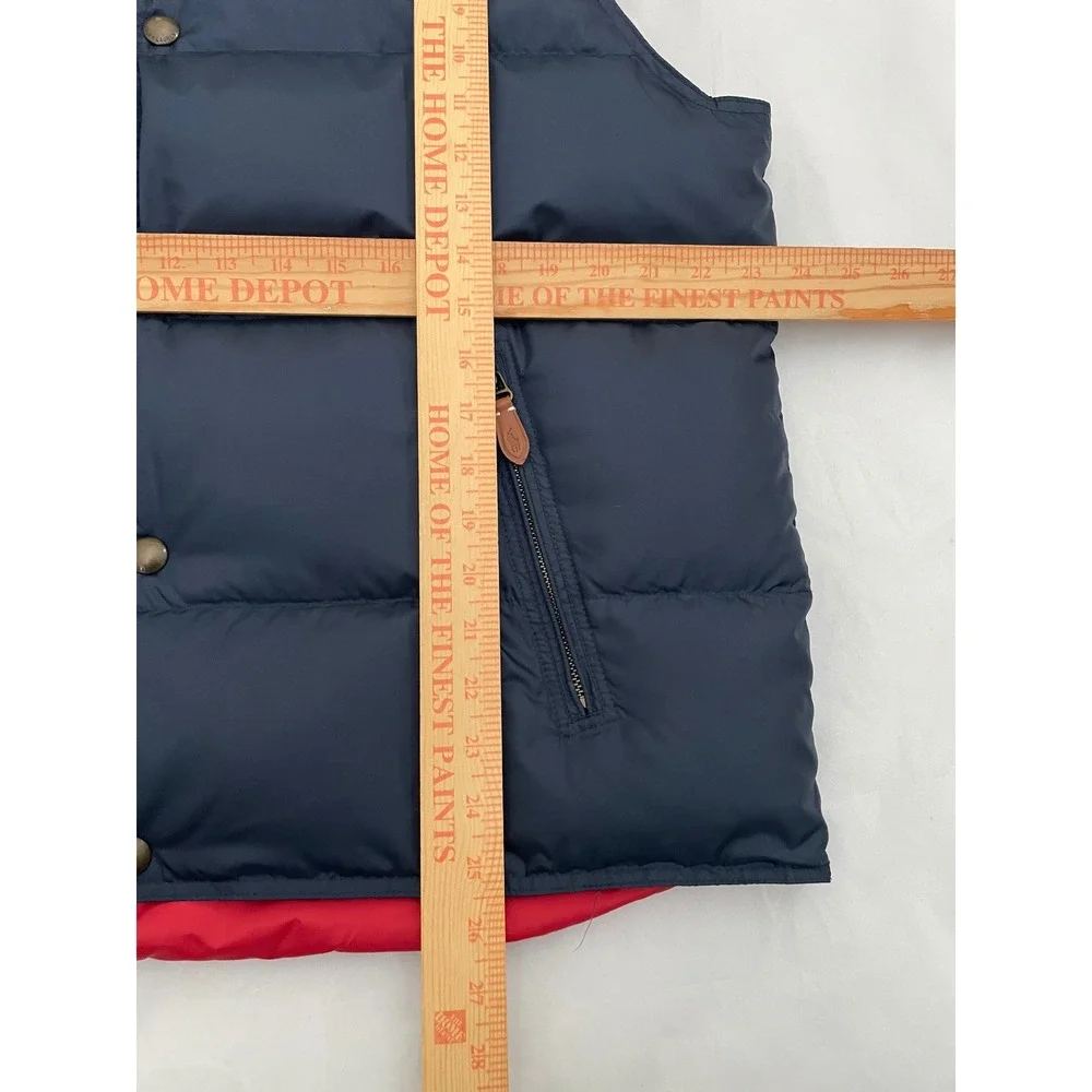 Polo Ralph Lauren Reversible Down Puffer Vest XL Navy Blue / Red Quilted Preppy